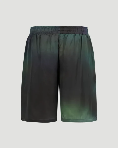Printed Shorts in Dark Green — снимка 2