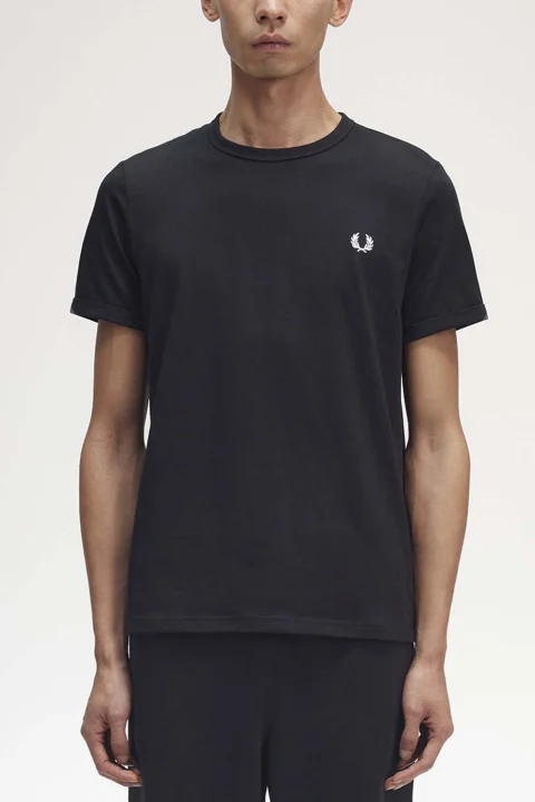 T-Shirt Ringer M3519 102 black — снимка 2