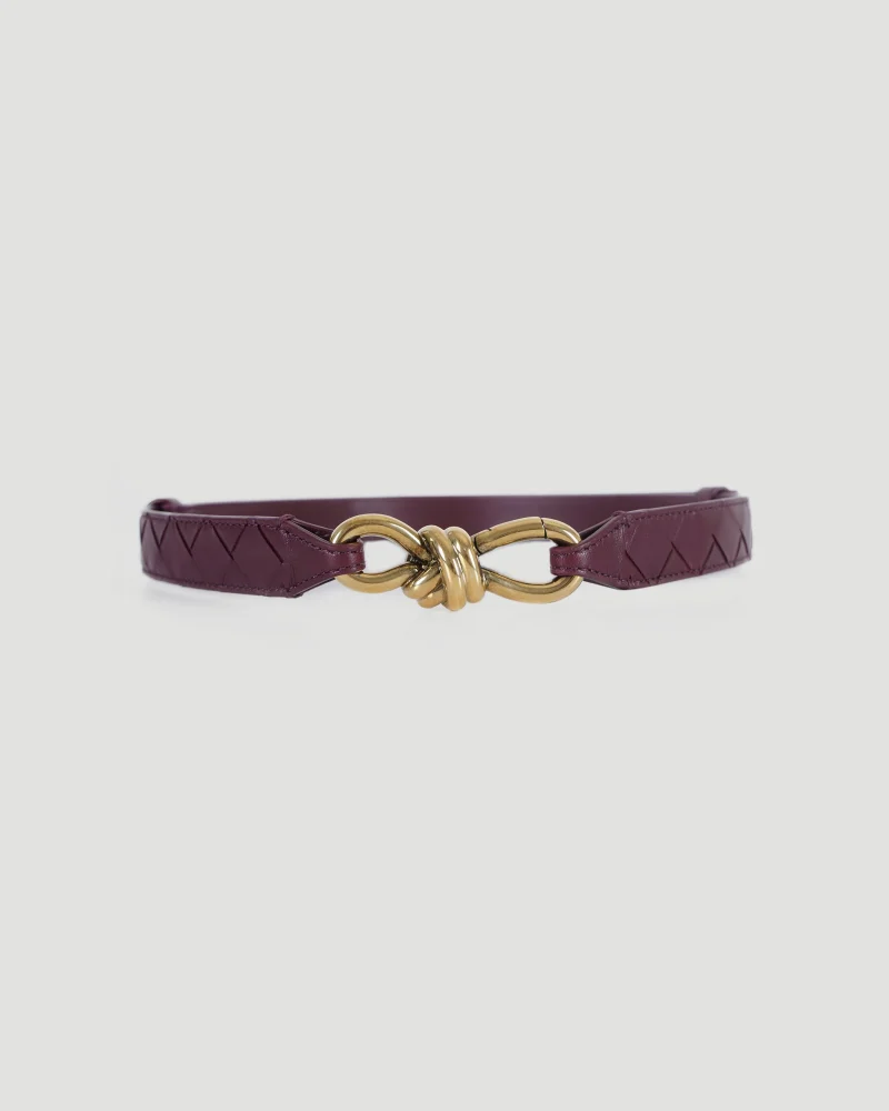 Burgundy Leather Belt