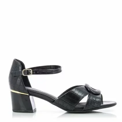 Дамски сандали на ток PICCADILLY – 54210600000003 CROCO PRETO