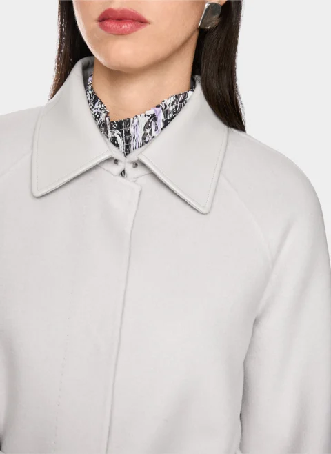 Палто от вълна с кожени детайли Marc Cain Collections — снимка 11