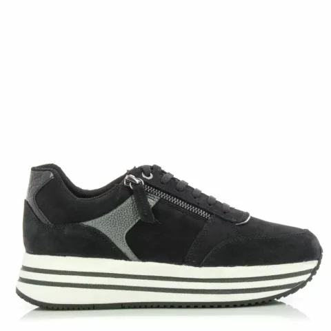 Дамски Сникърс GEOX – D36QHA D KENCY BLACK/GUN