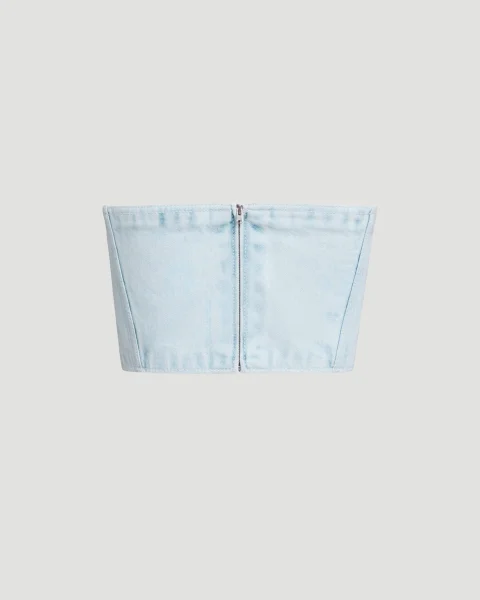 Denim Bustier Top — снимка 2