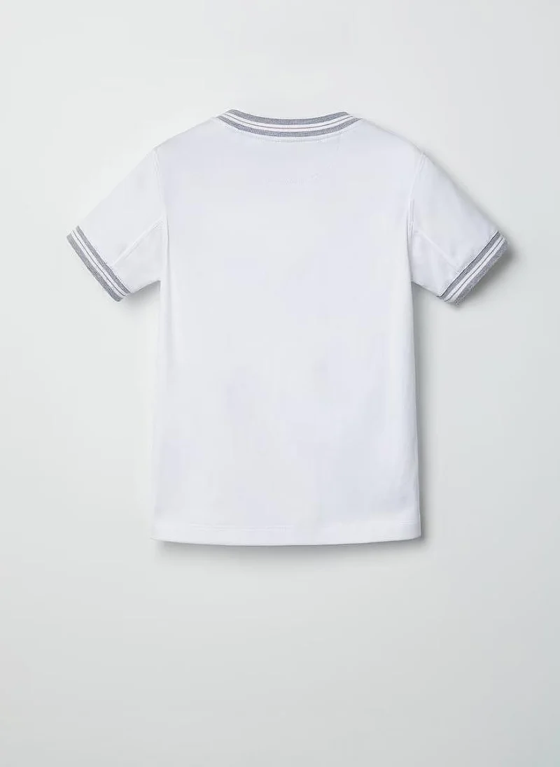 Тишърт с раиран мотив Brunello Cucinelli Kids 12