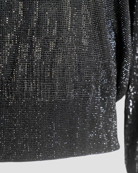 Crystal Hotfix Pullover in Black — снимка 3
