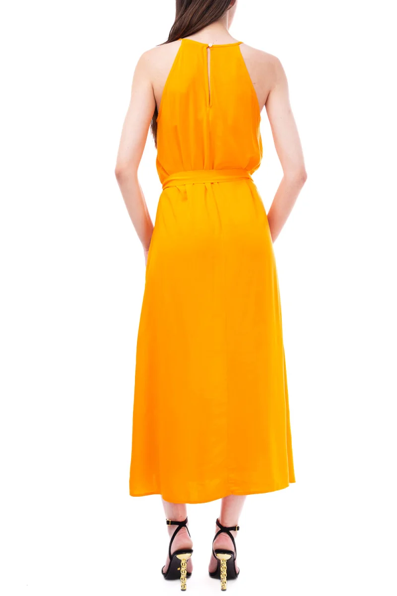 Рокля Onlnova Life S/L Joy Long Dress Sol. Ptm 15291819 16-1359 TCX orange peel — снимка 2