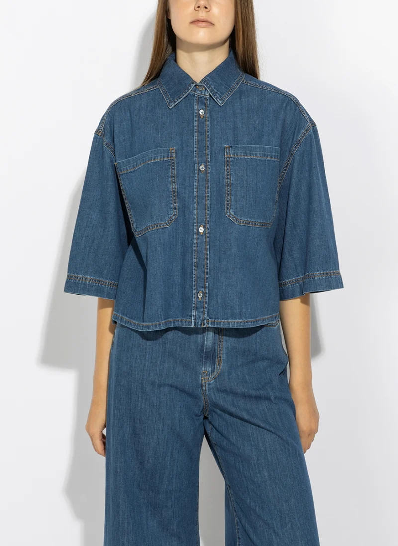 Риза от деним Weekend Max Mara Wkdzannata
