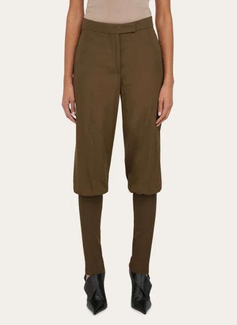 Панталон с плетен детайл Ferragamo — снимка 2