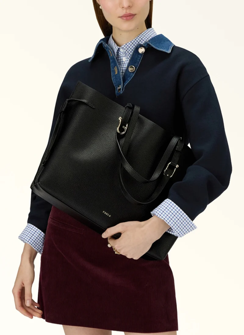 Кожена 'Tote' чанта Furla Ava Nero L — снимка 5