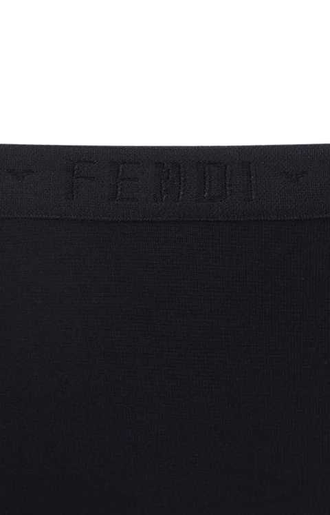Logo Knitted Micro Shorts in Black — снимка 2