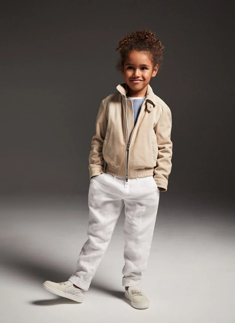 Панталон от лен Brubello Cucinelli Kids 4 — снимка 4