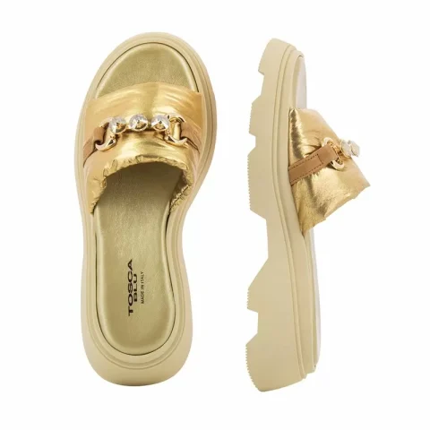 Дамски Чехли На Платформа TOSCA BLU – SS2370S591 ORO — снимка 5