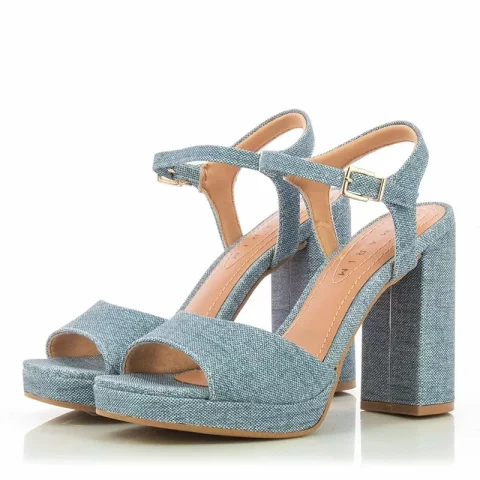 Дамски Сандали На Ток RAMARIM – 2357205 BLUE — снимка 3