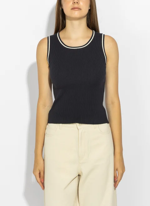Рипсен топ Weekend Max Mara Wkdtaro — снимка 6