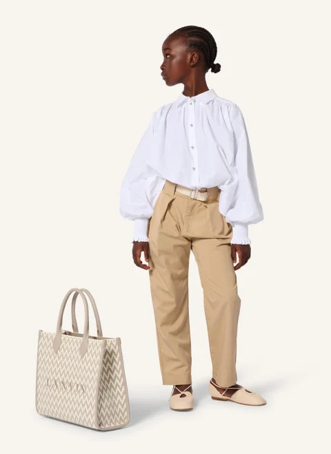Риза от памучен поплин Lanvin Kids — снимка 4