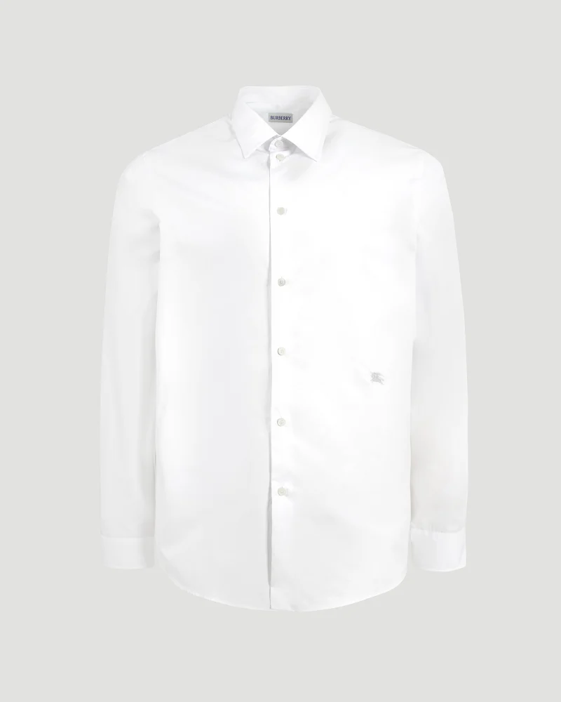 Slim Fit Cotton Shirt in White