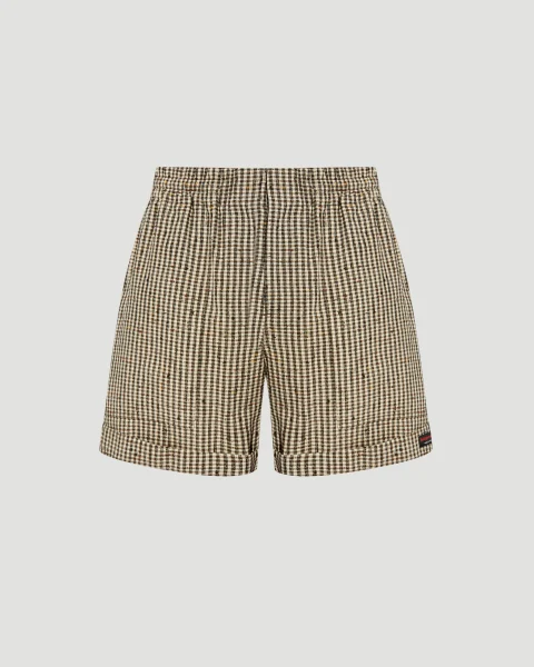 Shorts in Check Pattern