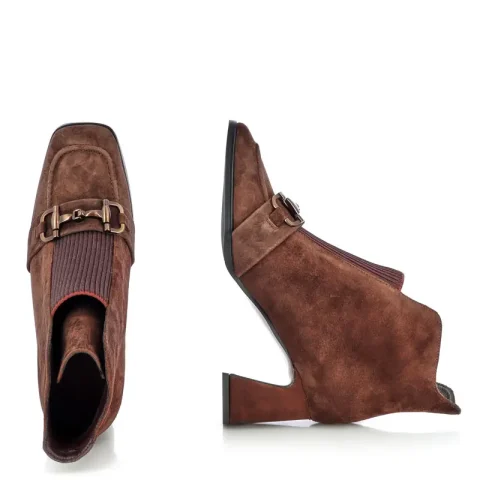 Дамски Боти На Ток CARLO FABIANI – 111609 BROWN SUEDE — снимка 5