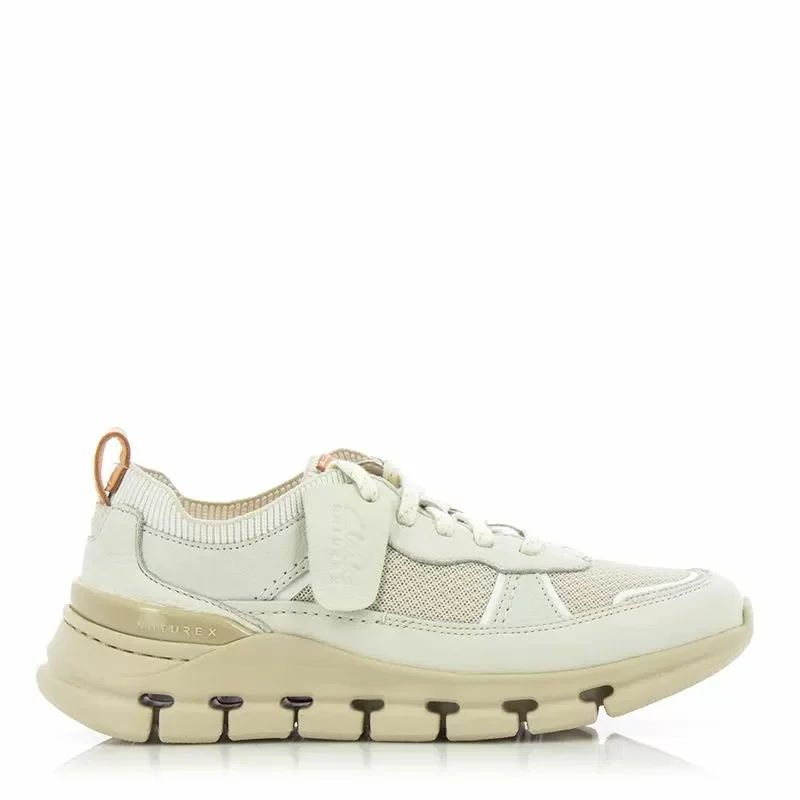 Дамски Сникърс CLARKS – 26176408 NATURE X COVE OFF WHITE COMBI