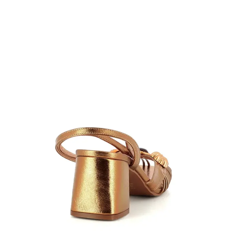 Дамски Сандали На Ток FERRUCCI – 2525105 CRISTAL BRONZE — снимка 2