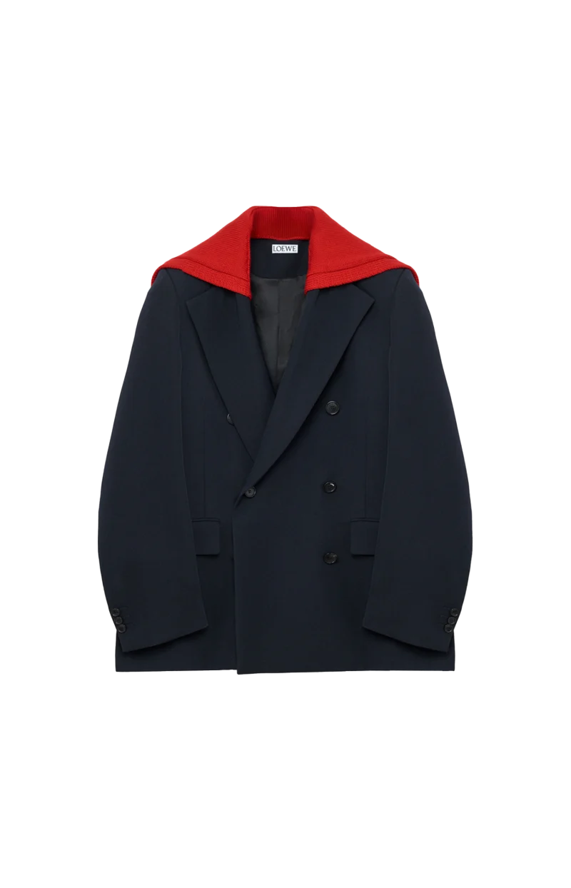 Wool Jacket in Navy Blue