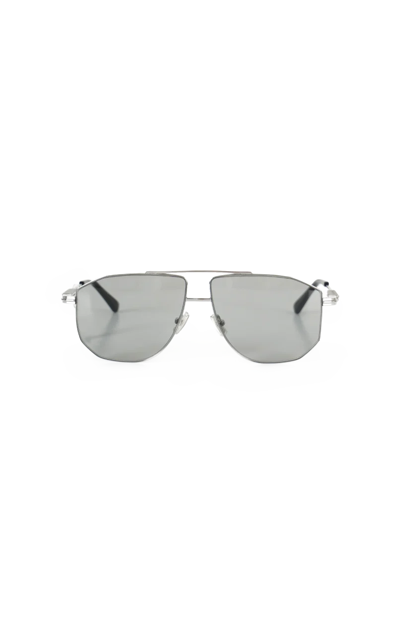 Aviator Sunglasses in Silver Grey