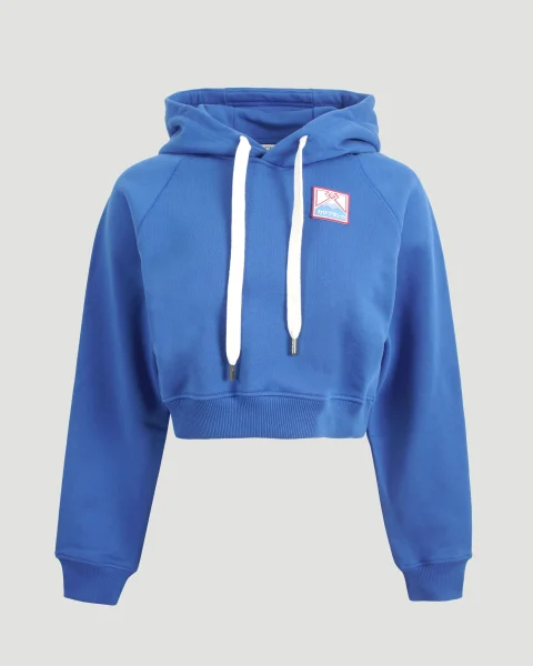 Casa Mount Fuji Rubber Patch Crop Hoodie