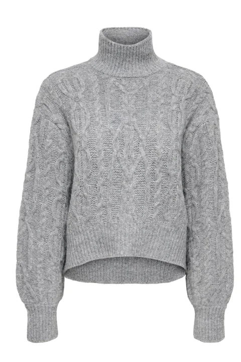 Плетено Onlhilde Short Cable 15375336 BS000087 medium grey melange