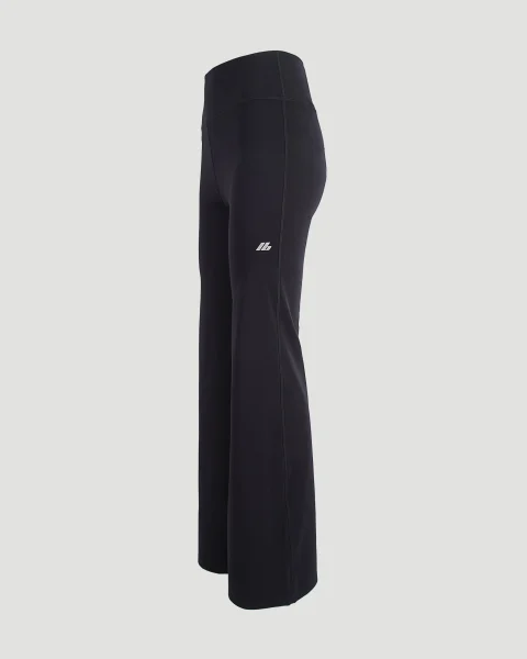 Activewear Flared Slim Pants in Black — снимка 2