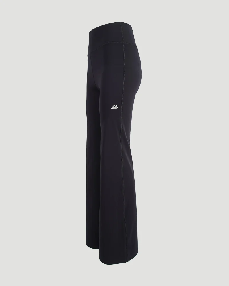 Activewear Flared Slim Pants in Black — снимка 2