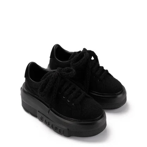 Дамски черни обувки с платформа Casadei — снимка 6