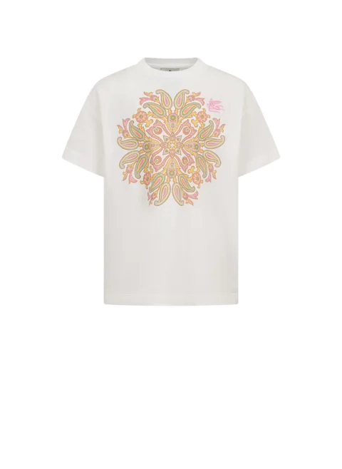 Тишърт с 'paisley' принт Etro Kids