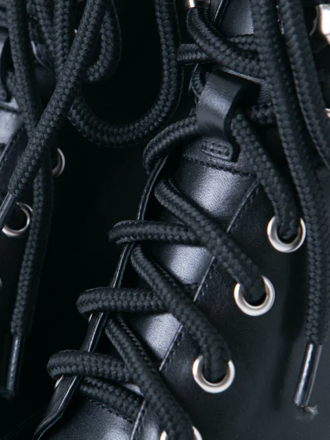 BLACK LEATHER BOOTS — снимка 5