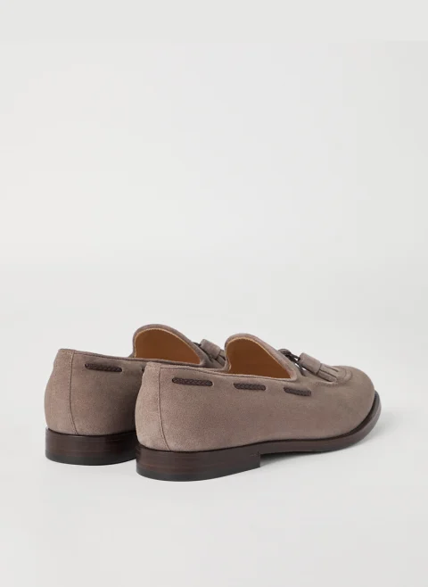 Велурени мокасини с пискюли Brunello Cucinelli — снимка 3
