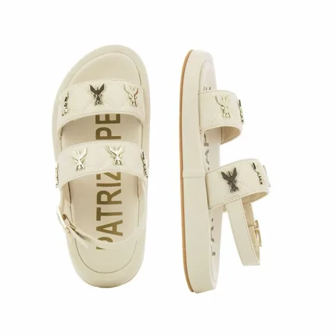 Сандали Момичета PATRIZIA PEPE – PP175.02 OFF WHITE/PLATINO — снимка 5