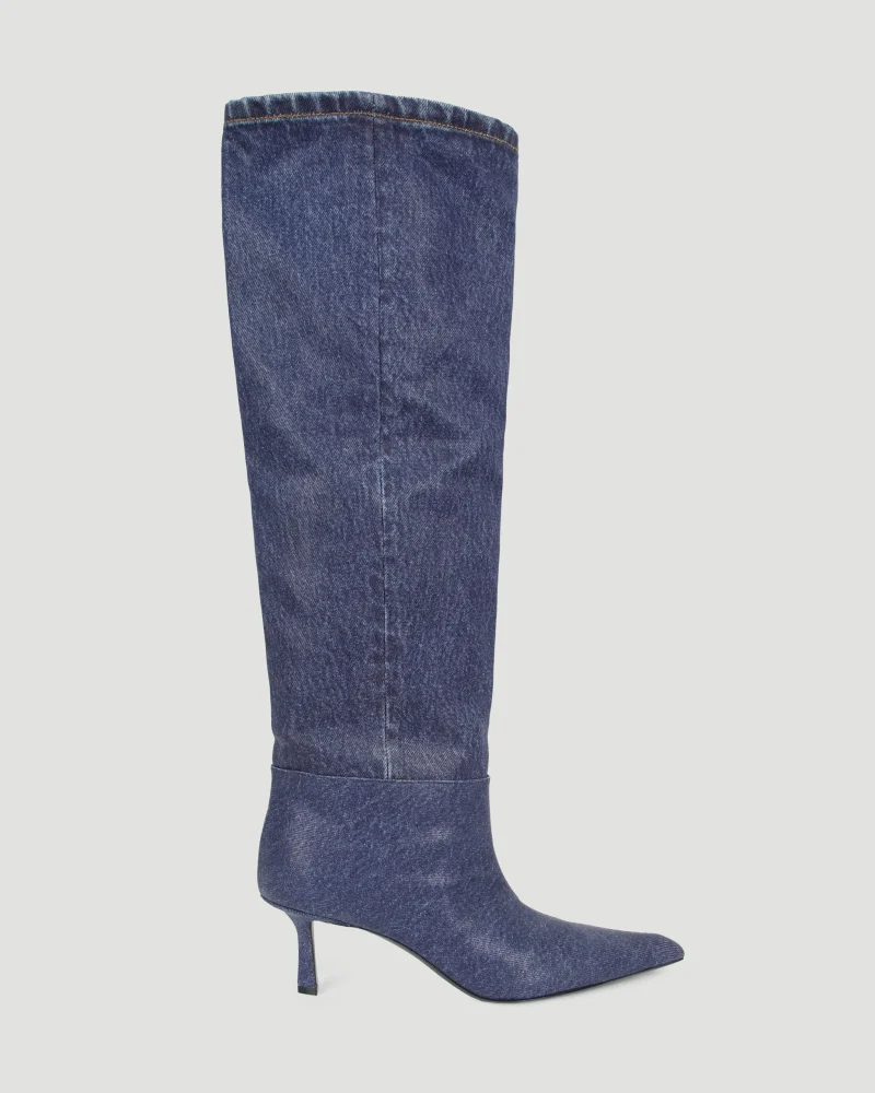 Viola 65 Slouch Boot in Dark Indigo