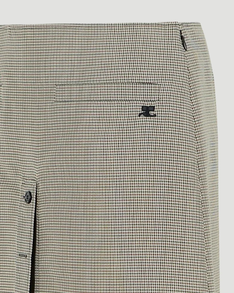 Houndstooth Buttoned Mini Skirt — снимка 2
