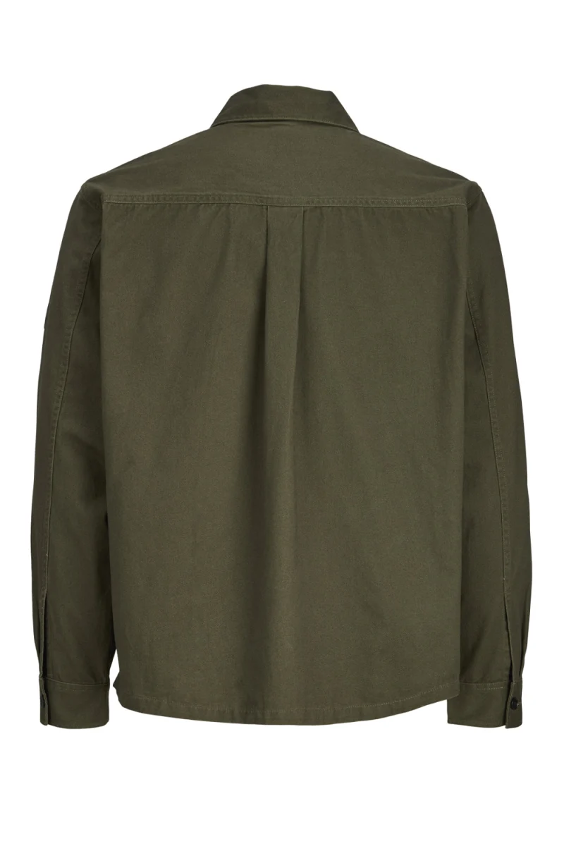 Риза Jcofusion Badge Overshirt 12300937 19-0414 TCX forest night — снимка 2