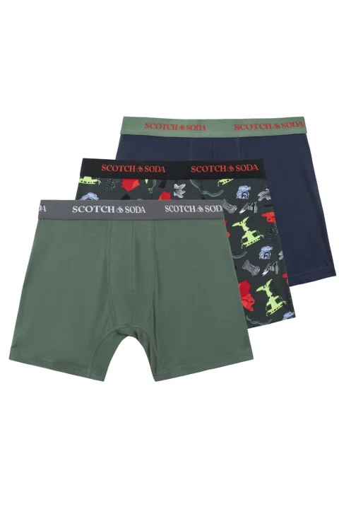 Бельо (Pack of 3) Stretch Boxer Brief SSSP25M153378 SC305 medium green