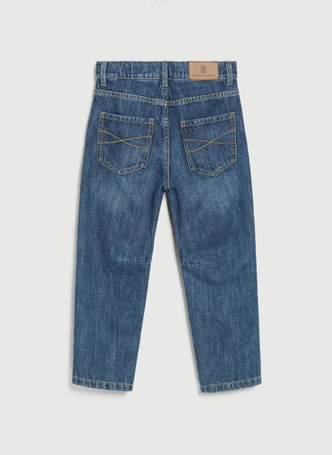 Деним 'Vintage look' Brunello Cucinelli Kids 8-10 — снимка 2
