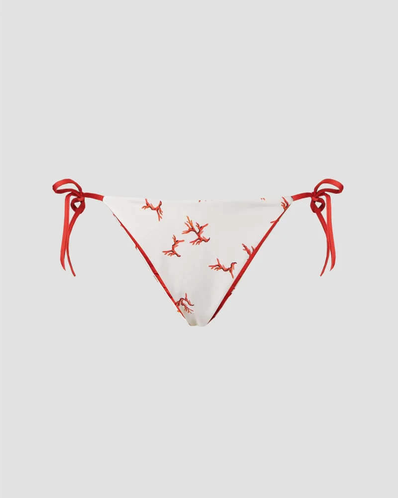 Coral Print Bikini Bottom