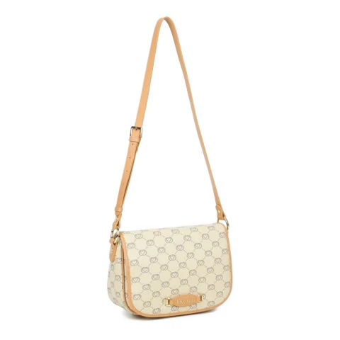 Дамска бежова чанта Monogram Braccialini — снимка 6