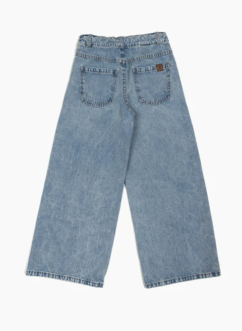 Деним с износен ефект Brunello Cucinelli Kids 10 — снимка 3