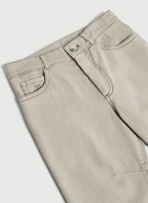 Деним с контрастни детайли Brunello Cucinelli Kids 12 — снимка 12