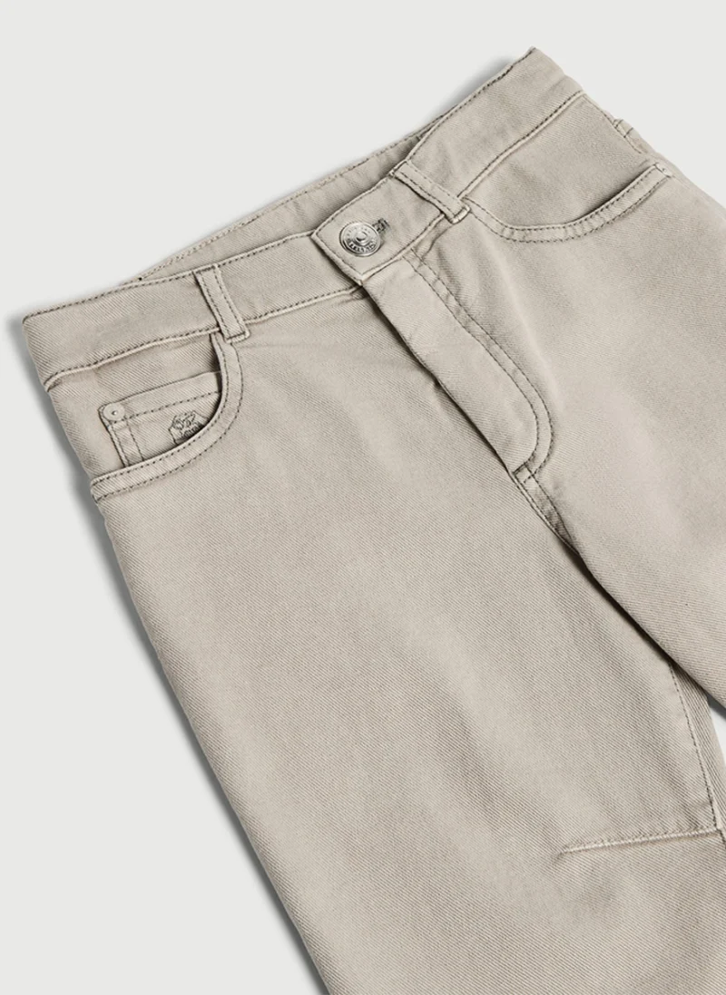 Деним с контрастни детайли Brunello Cucinelli Kids 12 — снимка 12