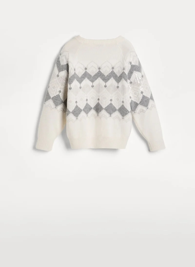 Пуловер от кашмир с пайети Brunello Cucinelli Kids 10 — снимка 2