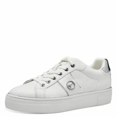 Дамски Сникърс TAMARIS – 1-23724-42-171 WHITE/SILVER — снимка 3