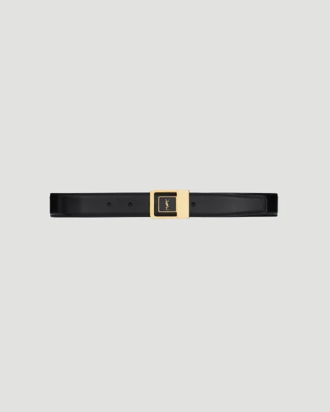 La 66 Buckle Belt in Lacquered Leather