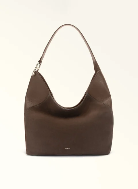 Кожена чанта Furla Lara Тoni Еspresso