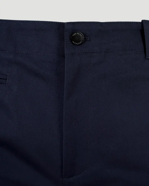 Fitted Chino Trousers in Navy — снимка 2